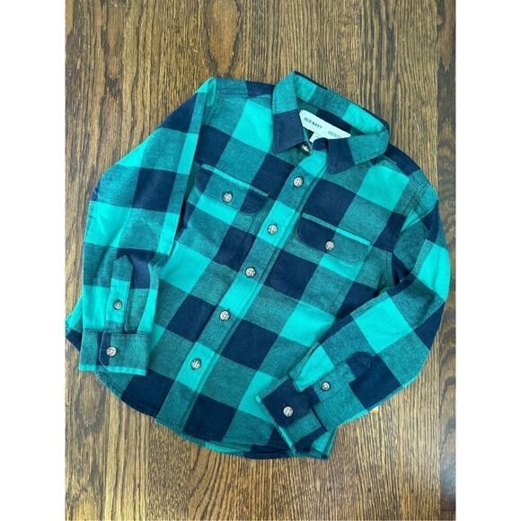 NEW Old Navy Kids Toddler 5 Pocket Plaid Flannel Button Down Shirt - Picture 1 of 3